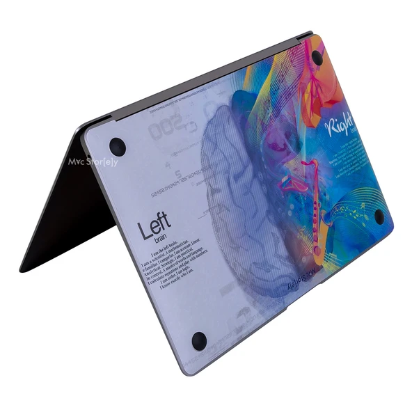 Macbook Air M2-M3-M4 Kılıf 13.6inç Sticker Yapıştırma Koruyucu Kaplama BrainNL A2681 A3113 A3240 ile Uyumlu - Resim 5