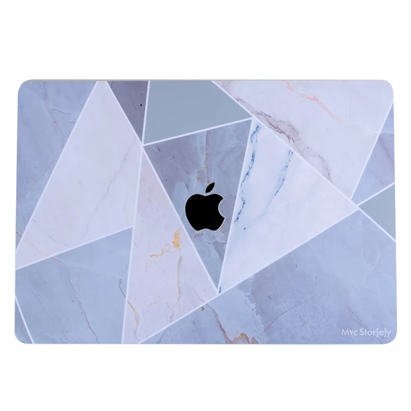 Macbook Air M1 Kılıf Marble14 Kaplama Yapıştırma Sticker Laptop Koruyucu A2337 ile Uyumlu - 11