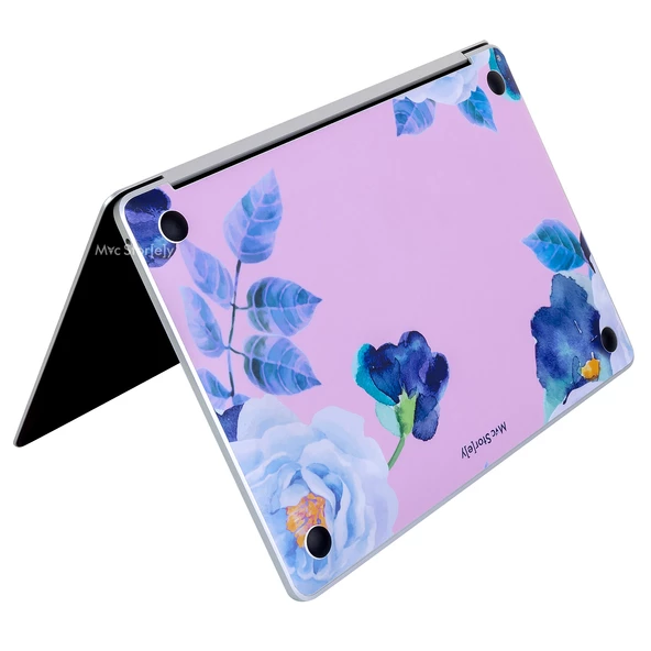 Macbook Air M2-M3-M4 Kılıf 13.6inç Flower03 Yapıştırma Sticker Kaplama Koruyucu A2681 A3113 A3240 ile Uyumlu - 4