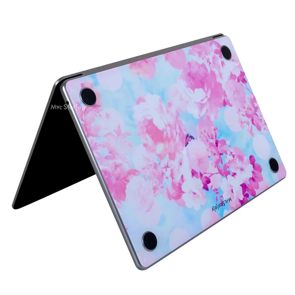 Macbook Air M2-M3-M4 Kılıf 13.6inç Flower03 Yapıştırma Sticker Kaplama Koruyucu A2681 A3113 A3240 ile Uyumlu - 3