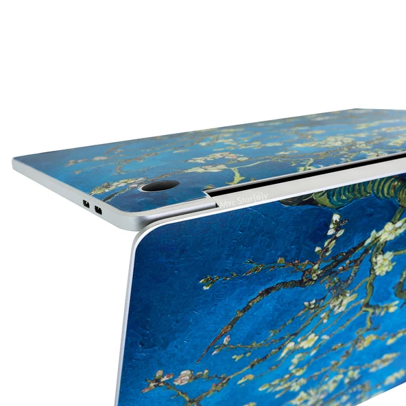 Macbook Air M2-M3-M4 13.6inç Kılıf Sticker Yapıştırma Koruyucu Kaplama Flower03NL A2681 A3113 A3240 ile Uyumlu - 3
