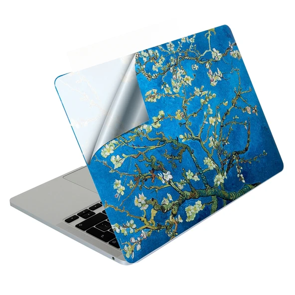 Macbook Air M2-M3-M4 13.6inç Kılıf Sticker Yapıştırma Koruyucu Kaplama Flower03NL A2681 A3113 A3240 ile Uyumlu ürün görseli