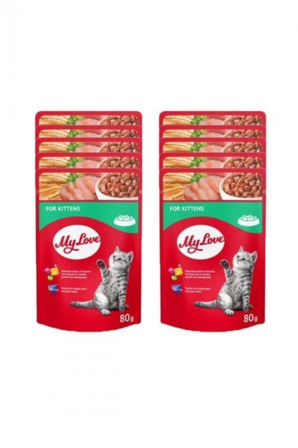 My Love Yavru Kediler Için Pouch Mama 80 Gr X 10 Ad