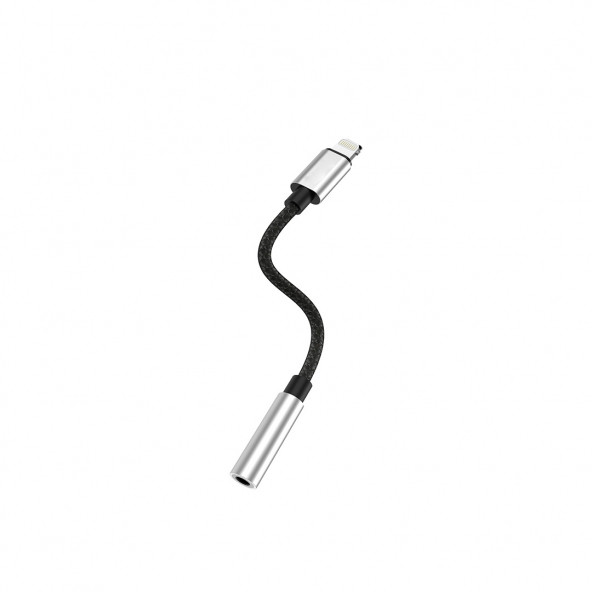 Zuidid Basic CA110 Metal Başlıklı Örgü Kablo Lightning To 3.5mm Jack Çevirici