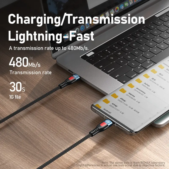 RC-187 100W 5A Hızlı Şarj ve Data Kablosu Pd (Type C) - 4