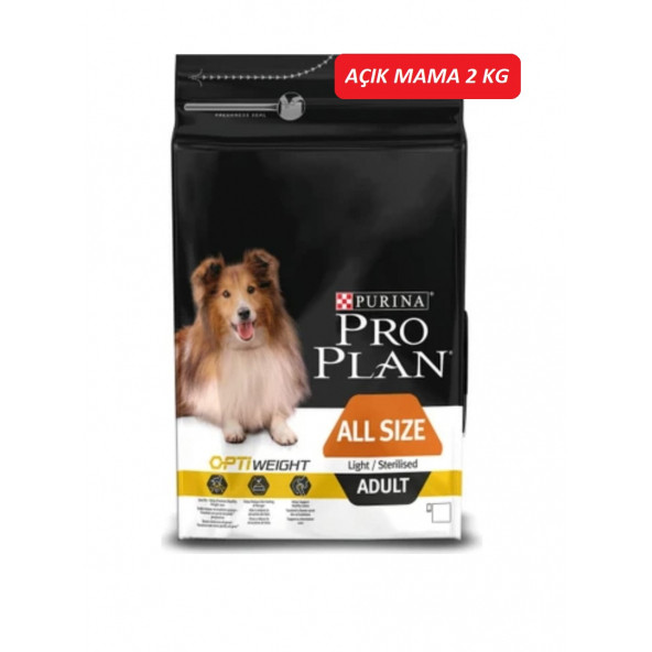 Pro Plan Light Sterilised Tavuklu Kısırlaştırılmış Orta Irk Yetişkin Köpek Maması 2 KG