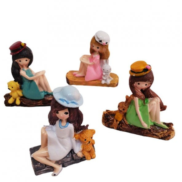 1 Adet Polyester Kız Biblo Dekoratif Hediyelik - 1