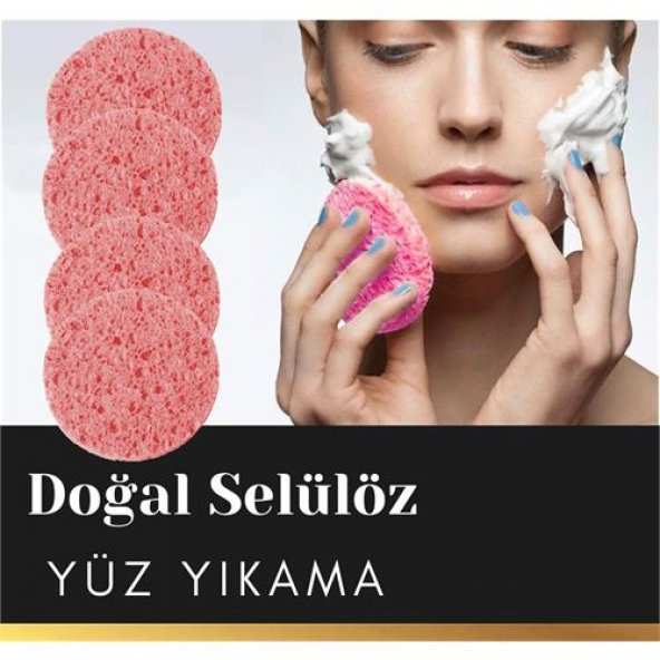 TransForMacion 24 ADET Doğal Selülöz Yüz Yıkama Cilt Temizlik Süngeri