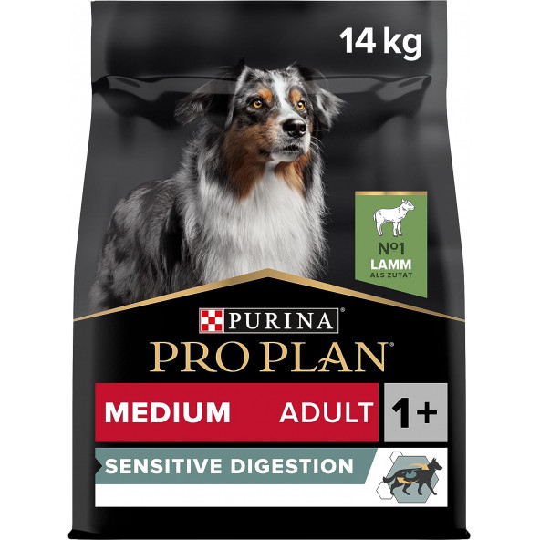 Purina Pro Plan Kuzu Etli ve Pirinçli Hassas Sindirimli Orta Irk Yetişkin Köpek Maması 14 KG