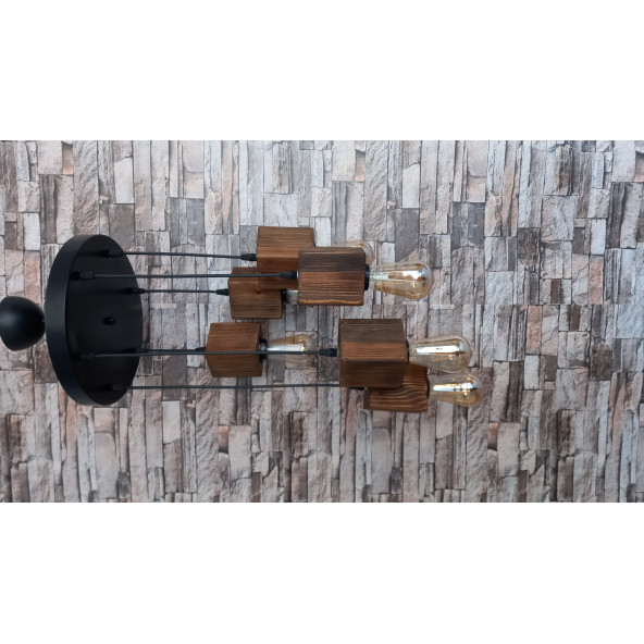 6 LI AHŞAP KÜTÜK AVİZE - 3