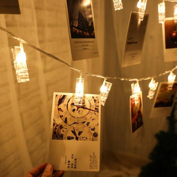 Işıklı Mandallı Fotoğraf Albümü 5M - 30 LED (3984)
