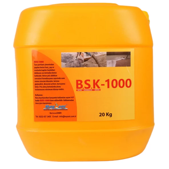 B.S.K-1000  Sızdırmaz Beton Katkısı 20 Kg