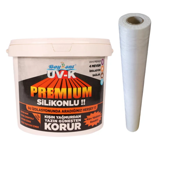 Yalıtım Paketi 1 Kg Uv-K Premium Silikonlu Boya ve İzolasyona Yardımcı Keçe ürün görseli 1