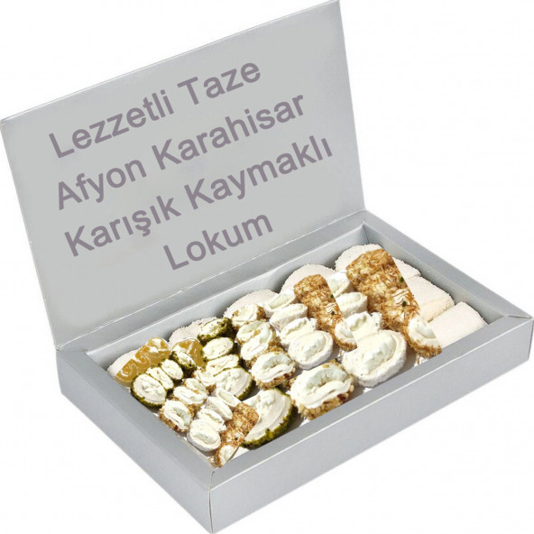 500 gr Kaymaklı Karışık Lokum Afyonkarahisar