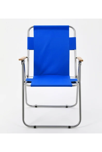 EXENT 4'LÜ Ağaç Kollu Katlanır Piknik Kamp Plaj Bahçe Balıkçı Sandalyesi - Resim 5