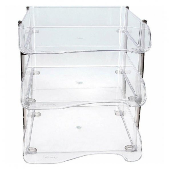 Ark Hareketli Plastik Evrak Rafı 3 Katlı - 2