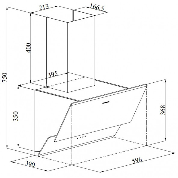 Silverline 3490 Oslo Beyaz Cam Davlumbaz 60 Cm - 2