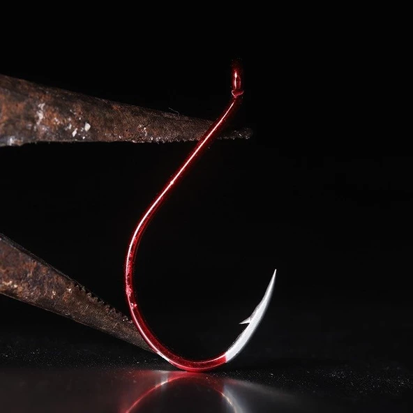 BKK Red Octopus Beak Kırmızı Olta İğnesi - 6