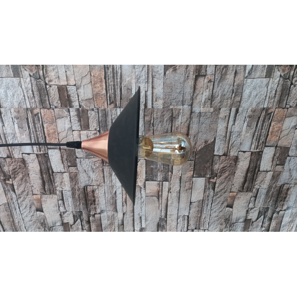 TEKLİ SAPKALI  BAKIR AVİZE - 2