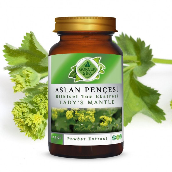 Aslan Pençesi Toz Ekstresi (Alchemilla vulgaris)100 gr. Cam Kavanoz - 3