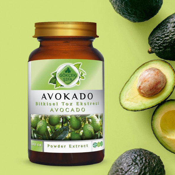 Avokado Toz Ekstresi (Persea americana)100 gr. Cam Kavanoz - 3