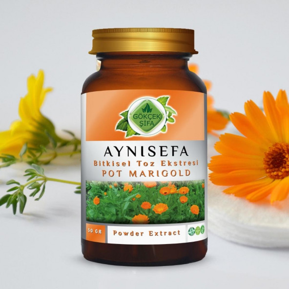 Aynısefa Toz Ekstresi (Calendula Officinalis L.)50 gr. Cam Kavanoz - 2