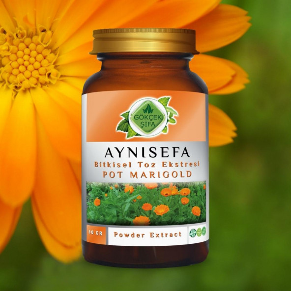 Aynısefa Toz Ekstresi (Calendula Officinalis L.)50 gr. Cam Kavanoz - 3