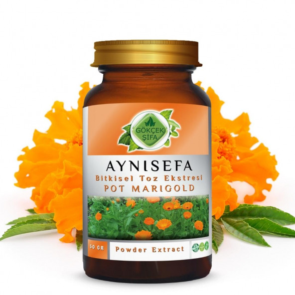 Aynısefa Toz Ekstresi (Calendula Officinalis L.)50 gr. Cam Kavanoz - 5