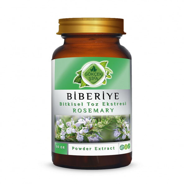 Biberiye Toz Ekstresi (Rosmarinus Officinalis) 50 gr. Cam Kavanoz