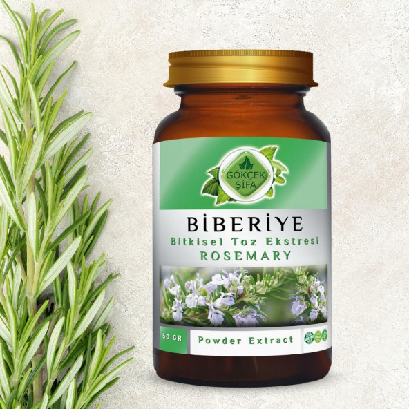 Biberiye Toz Ekstresi (Rosmarinus Officinalis) 50 gr. Cam Kavanoz - 7