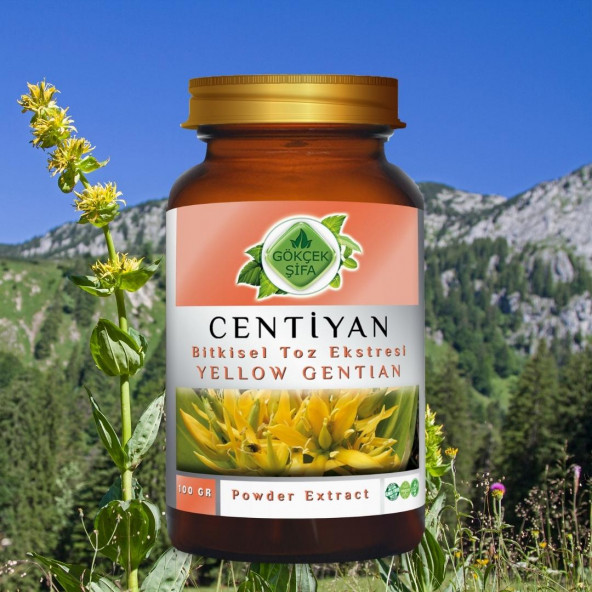Centiyan Toz Ekstresi (Gentiana lutea)100 gr. Cam Kavanoz - 5
