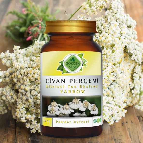 Civan Perçemi Toz Ekstresi (Achillea Millefolium L.)80 gr. Cam Kavanoz - 4