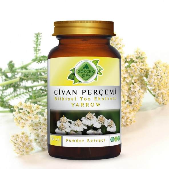 Civan Perçemi Toz Ekstresi (Achillea Millefolium L.)80 gr. Cam Kavanoz - 5