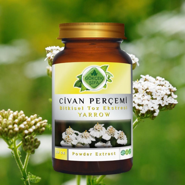 Civan Perçemi Toz Ekstresi (Achillea Millefolium L.)80 gr. Cam Kavanoz - 6