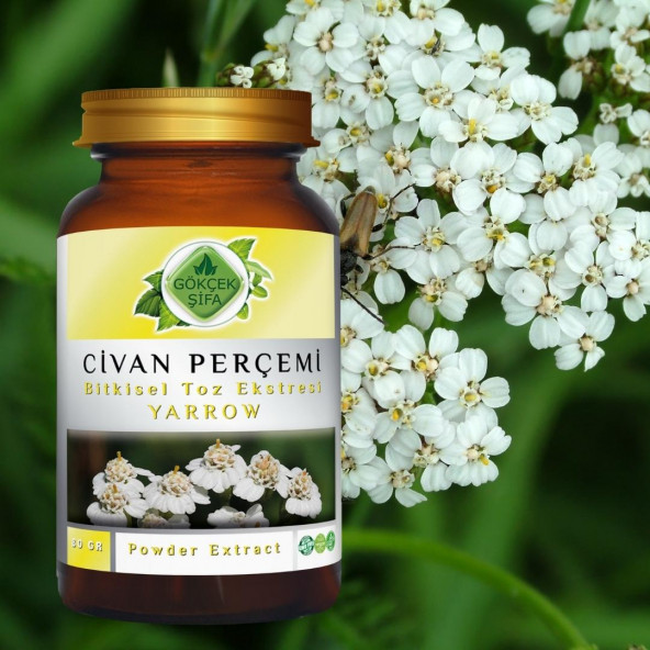 Civan Perçemi Toz Ekstresi (Achillea Millefolium L.)80 gr. Cam Kavanoz - 7