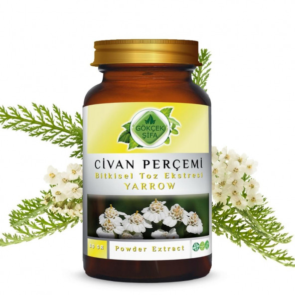 Civan Perçemi Toz Ekstresi (Achillea Millefolium L.)80 gr. Cam Kavanoz - 8