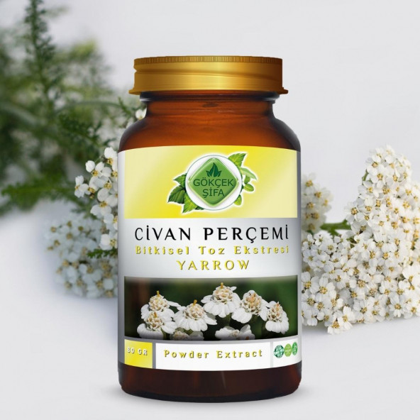 Civan Perçemi Toz Ekstresi (Achillea Millefolium L.)80 gr. Cam Kavanoz - 9