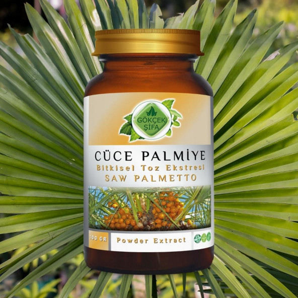 Cüce Palmiye Toz Ekstresi (Serenoa repens)100 gr. Cam Kavanoz - 4