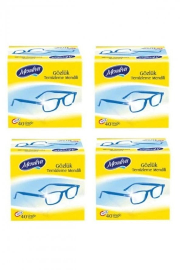 Gözlük ve Cam Ekran Temizleme Mendili 40lı 4 Paket