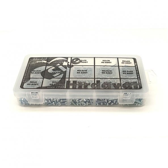 M2 M2.5 M3 YSB Vida Seti, 600 Parça, Ortanca Paket - 2