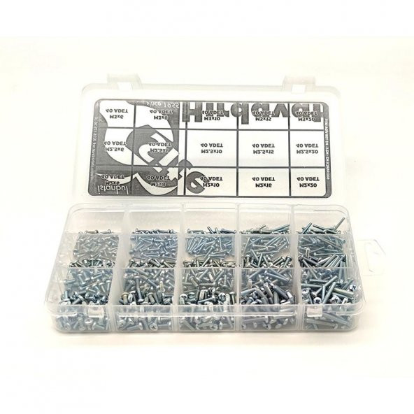 M2 M2.5 M3 YSB Vida Seti, 600 Parça, Ortanca Paket - 3