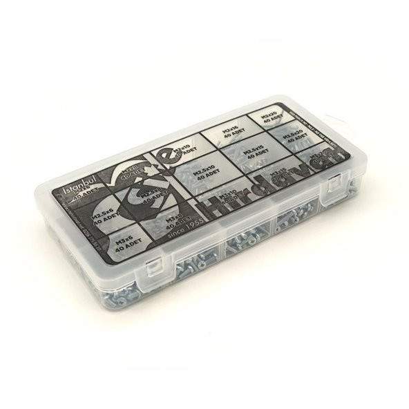 M2 M2.5 M3 YSB Vida Seti, 600 Parça, Ortanca Paket - 4