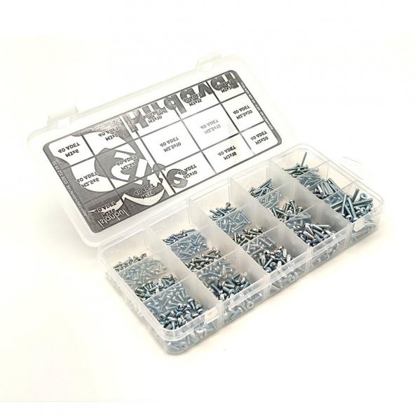 M2 M2.5 M3 YSB Vida Seti, 600 Parça, Ortanca Paket - 5