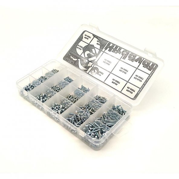 M2 M2.5 M3 YSB Vida Seti, 600 Parça, Ortanca Paket - 7