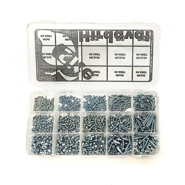 M2 M2.5 M3 YSB Vida Seti, 600 Parça, Ortanca Paket - 8