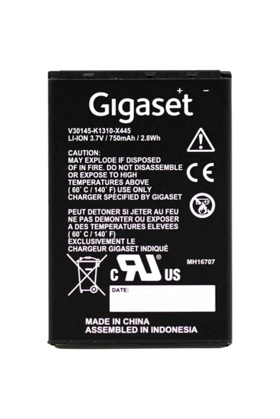 Gigaset Sl4, Sl400, Sl78, Sl780, Sl785, Sl788 Uyumlu X445 Pil