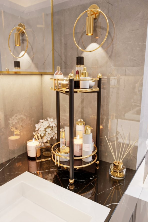 Bino Banyo Düzenleyici Çok Amaçlı Makyaj Takı Organizeri Banyo Mutfak Dolabı Servis Sunum Standı - 2