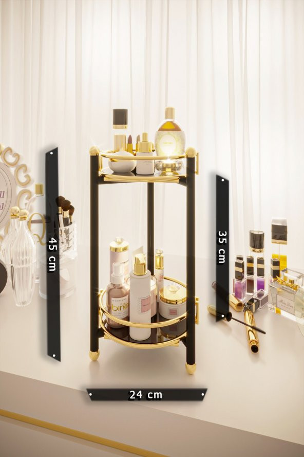 Bino Banyo Düzenleyici Çok Amaçlı Makyaj Takı Organizeri Banyo Mutfak Dolabı Servis Sunum Standı - 3