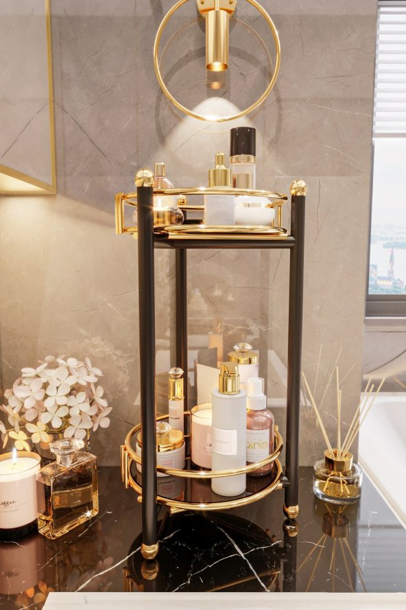 Bino Banyo Düzenleyici Çok Amaçlı Makyaj Takı Organizeri Banyo Mutfak Dolabı Servis Sunum Standı - 4