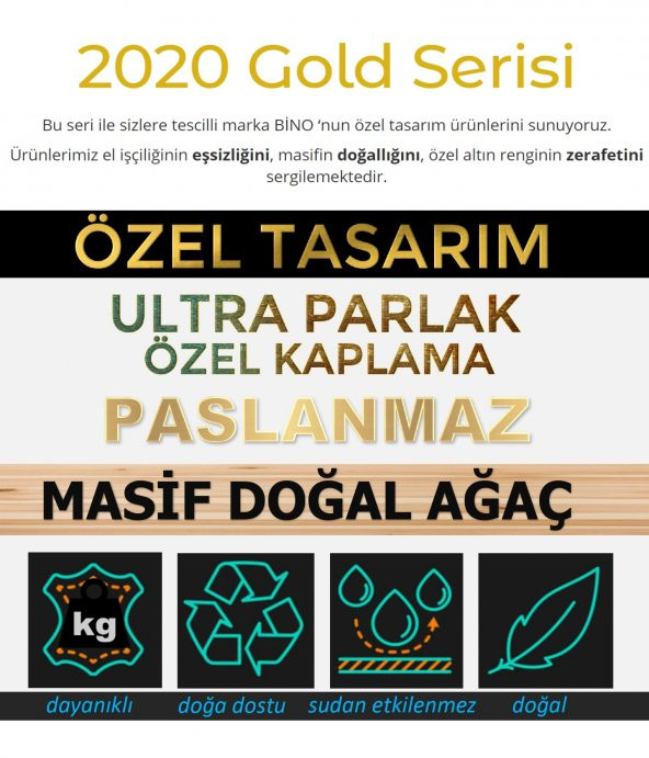 Bino Demonte Dekoratif Askı Askılık Organizer Masif Raf 2Li SET - 5